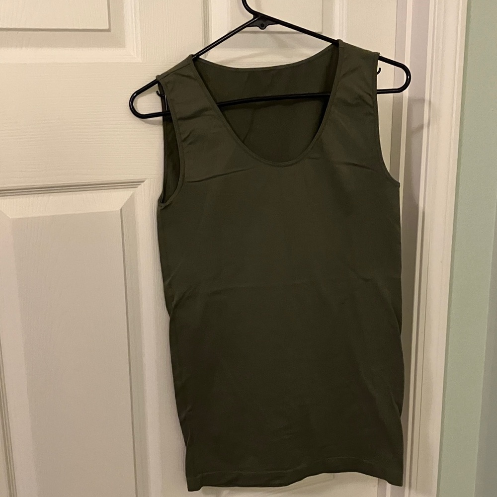 Classic Olive Sleeveless Tank Top